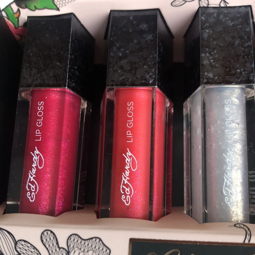 ED HARDY Glossy Delights Lip Gloss Set - 5 Colors